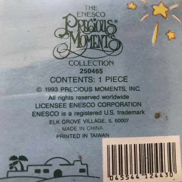 Precious Moments Vintage 1993 Mini Plate Hanging Ornament - Picture 5 of 5